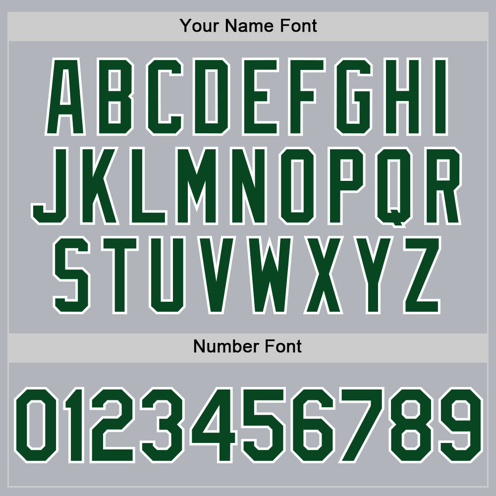 Custom Gray Green-White Line Authentic Baseball Jersey