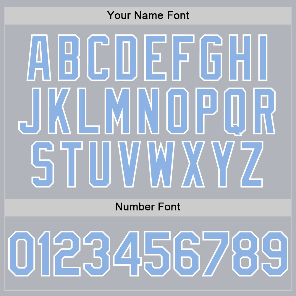Custom Gray Light Blue-White Line Authentic Baseball Jersey