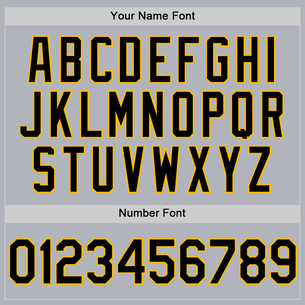 Custom Gray Black-Gold Line Authentic Baseball Jersey