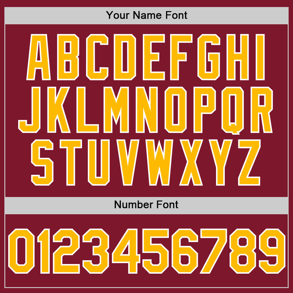 Custom Crimson Gold-White Line Authentic Baseball Jersey