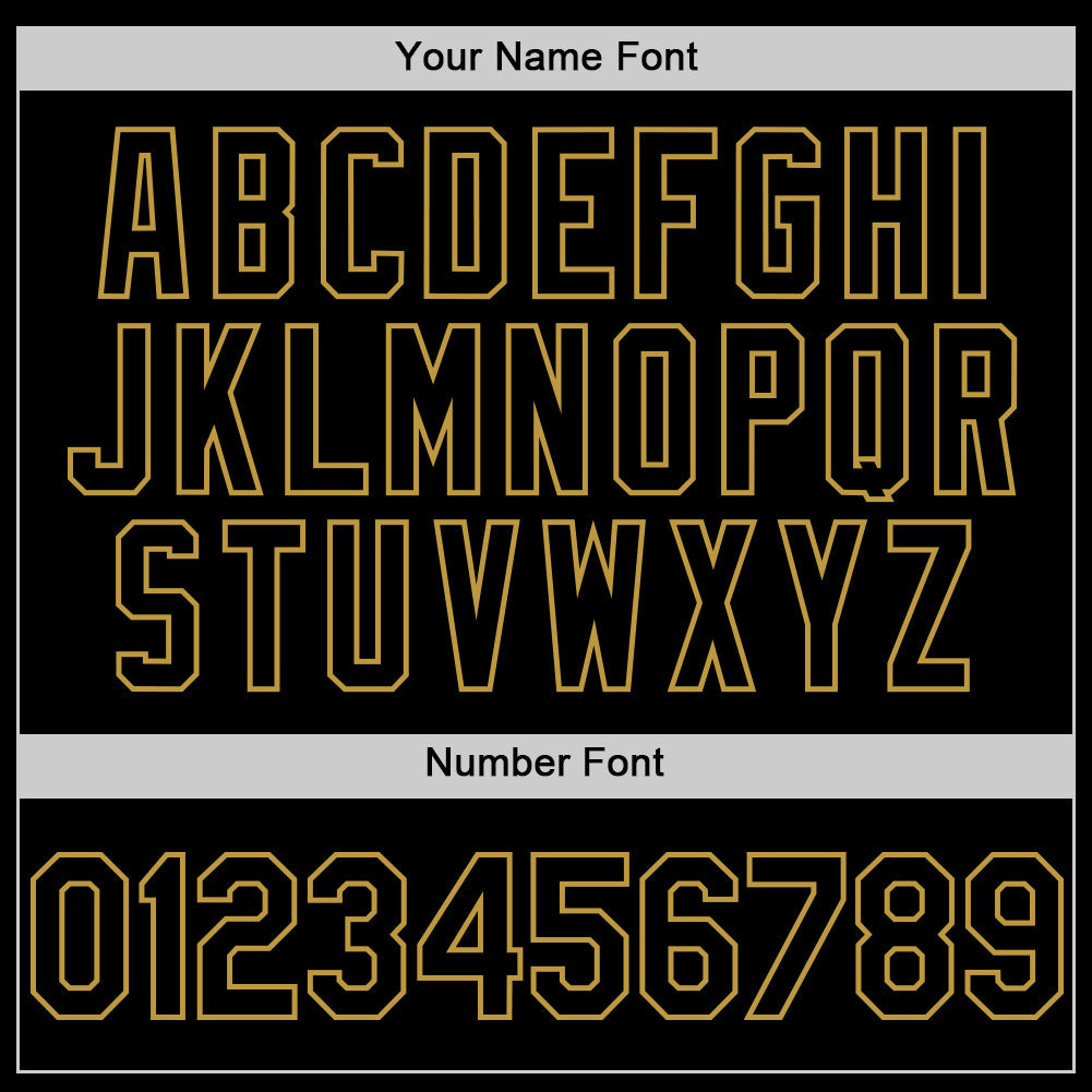 Custom Black Old Gold 3D Pattern Design Gradient Style Twinkle Star Authentic Baseball Jersey