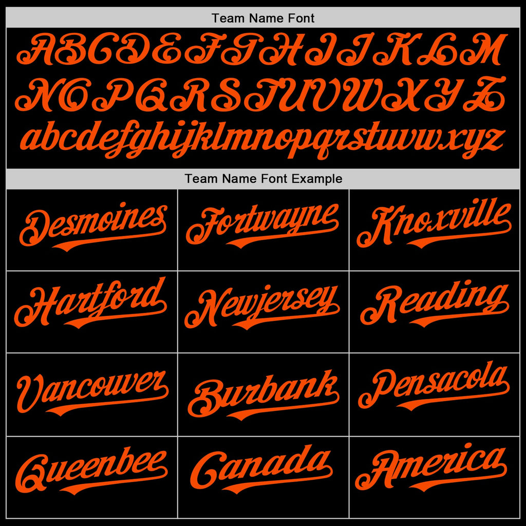 Custom Black Orange-Thunder Blue 3D Pattern Design Geometric Shapes Authentic Baseball Jersey