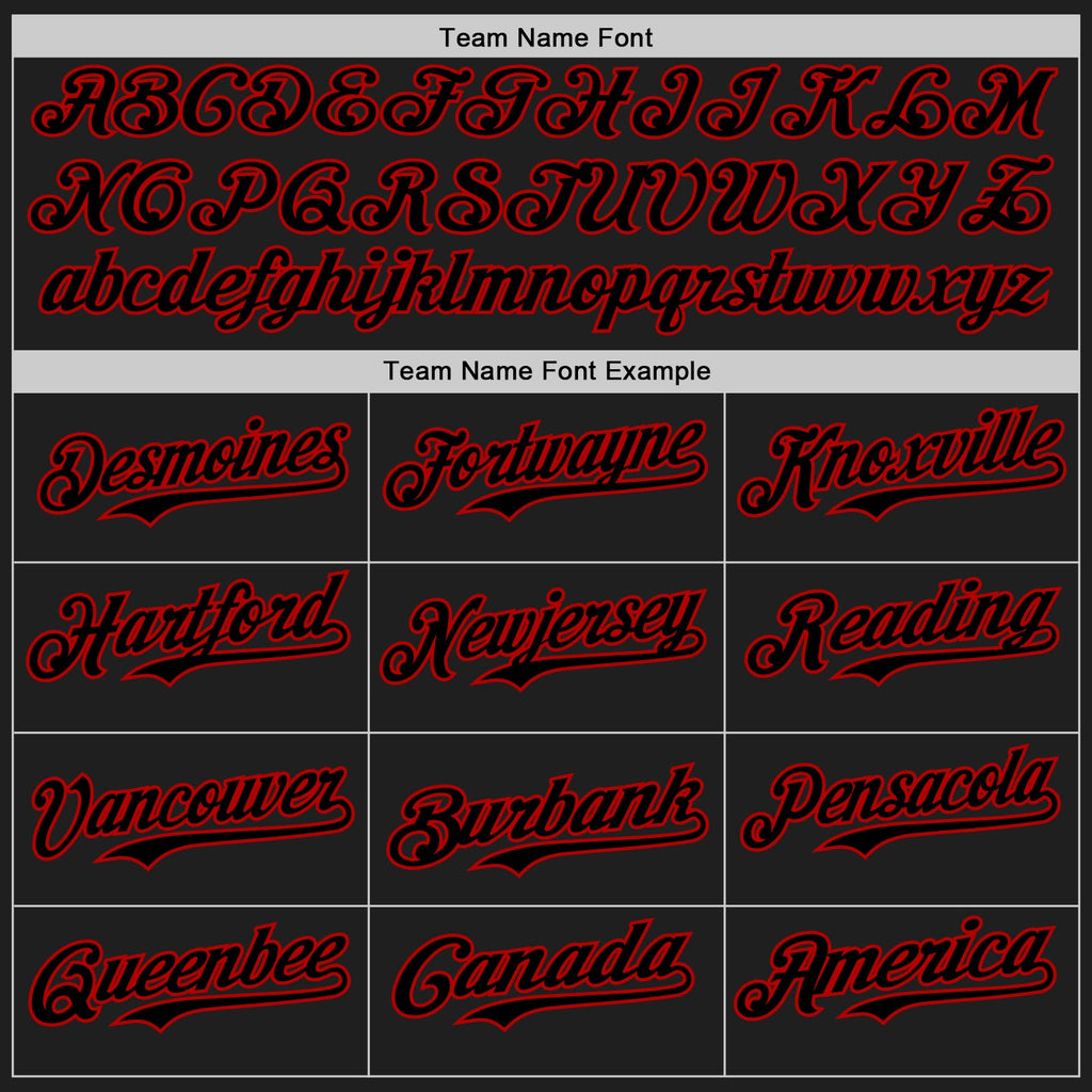 Custom Black Red 3D Pattern Design Confetti Authentic Baseball Jersey