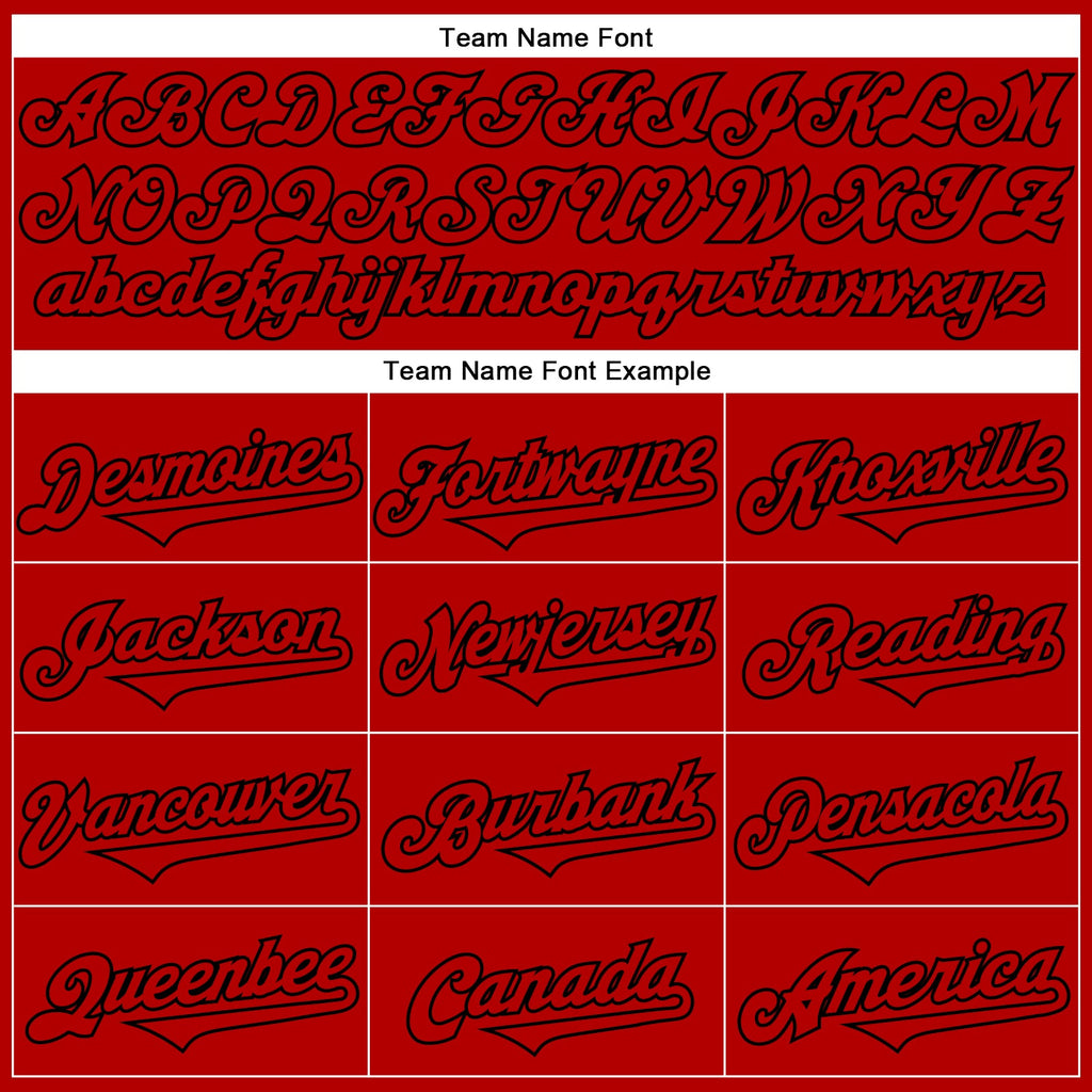 Custom Black Red 3D Pattern Design Rave Skull Authentic Baseball Jersey