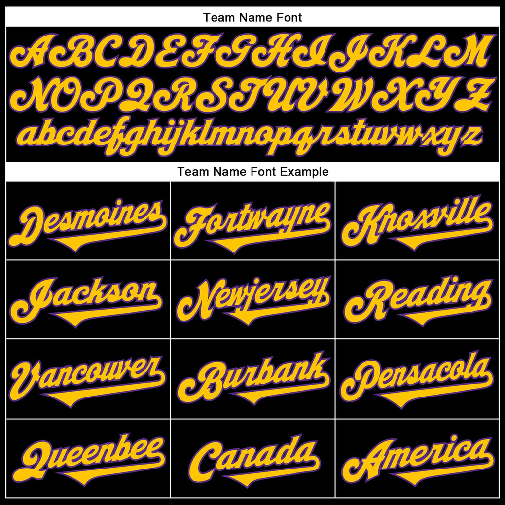 Custom Black Yellow-Purple 3D Pattern Design Rave Tree With Eye Authentic Baseball Jersey