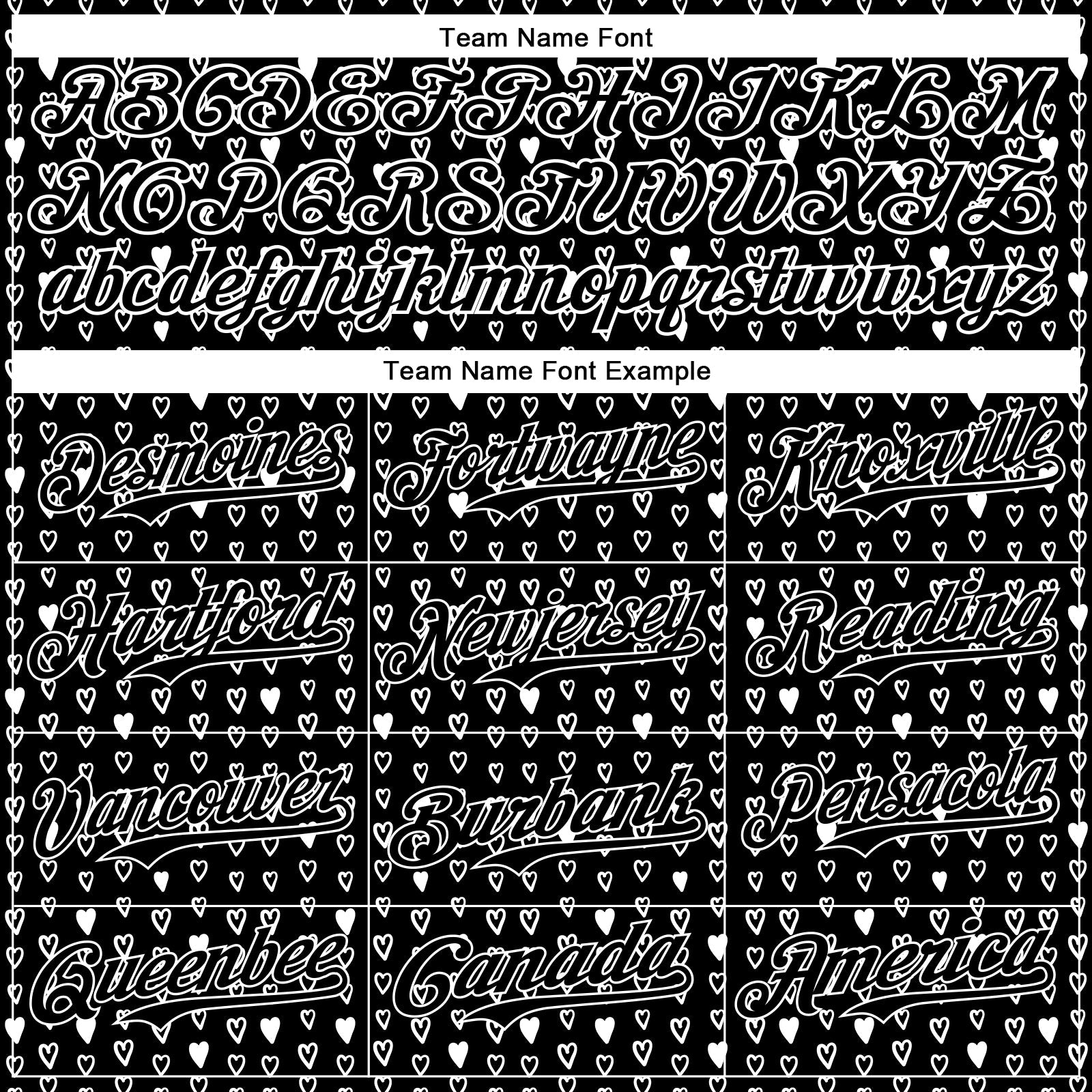 Custom Black White 3D Pattern Design Hearts Authentic Baseball Jersey