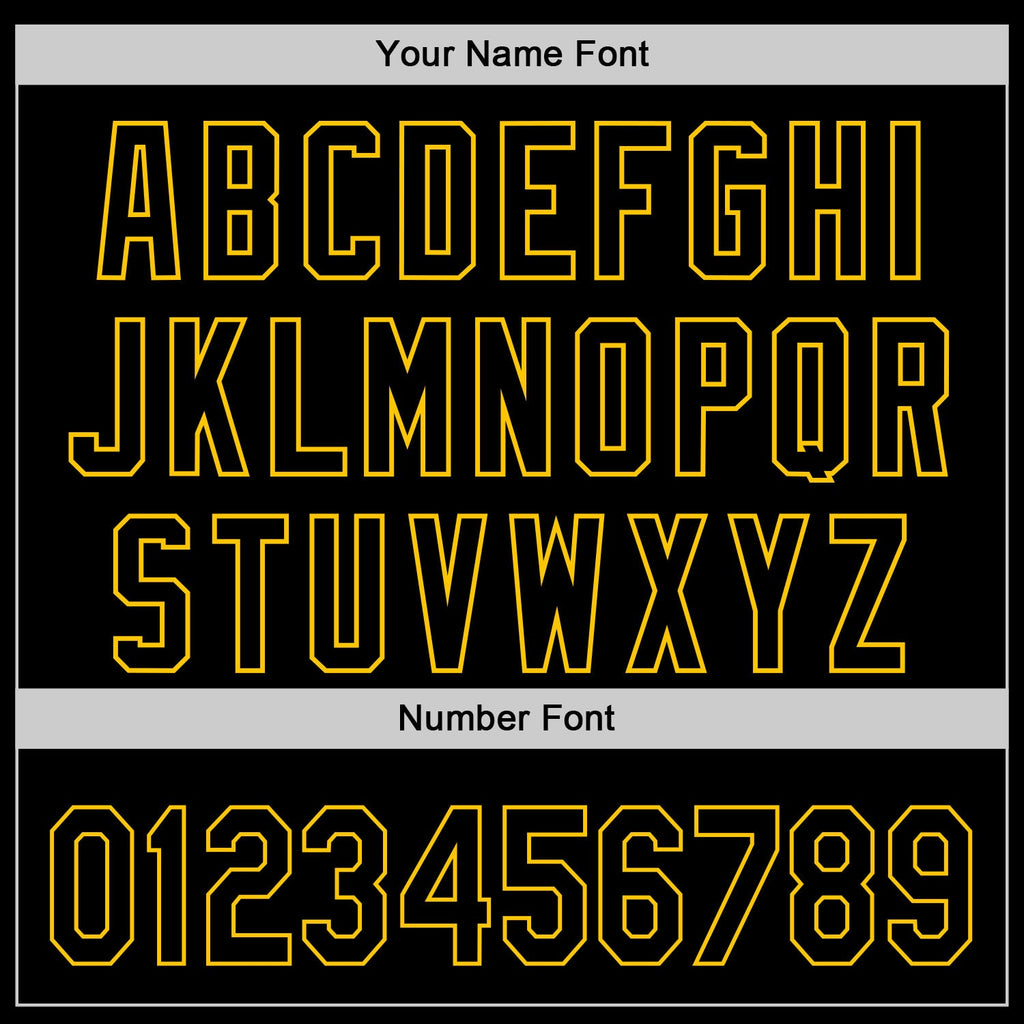 Custom Black Yellow-White 3D Bone Cancer Ribbon Authentic Baseball Jersey