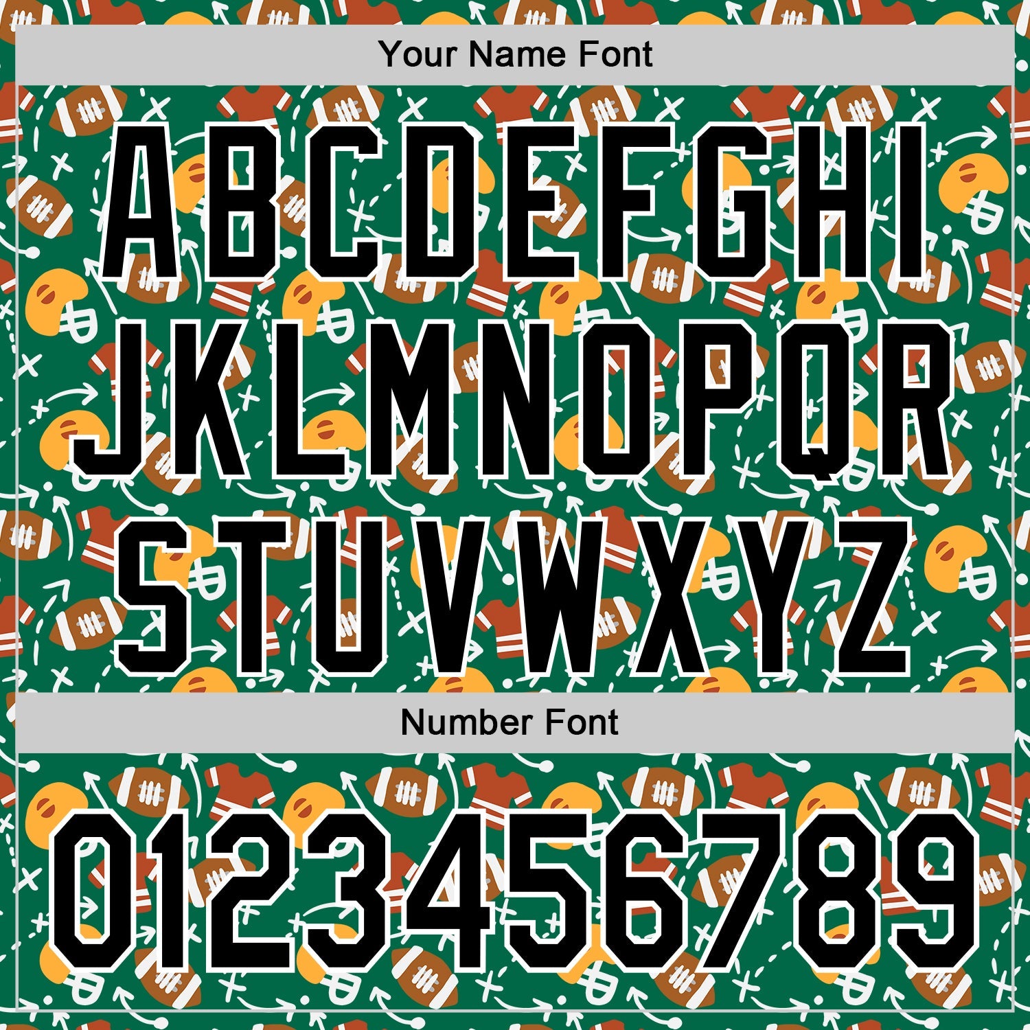 Custom Kelly Green Black-White Comic Doodle Ballgame 3D Pattern Design Authentic Baseball Jersey