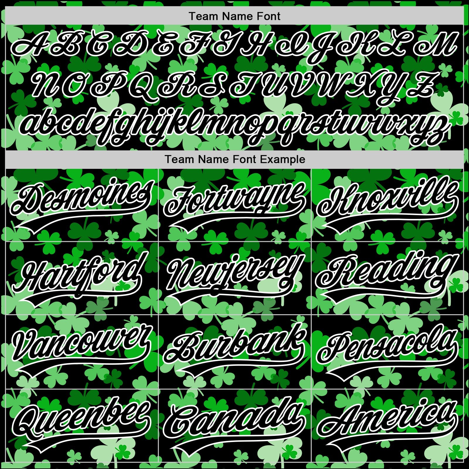 Custom Black White 3D St. Patrick's Day Shamrock Authentic Baseball Jersey