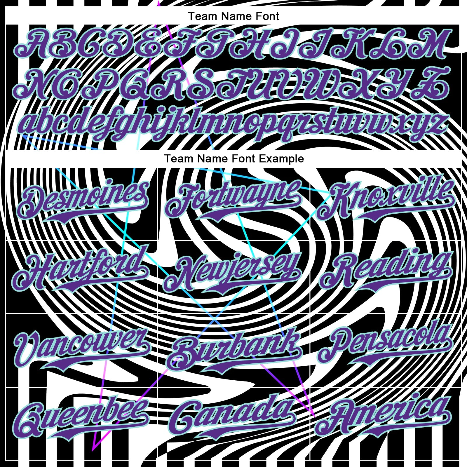 Custom Black Purple-Ice Blue 3D Pattern Design Rave Psychedelic Fluid Art Authentic Baseball Jersey