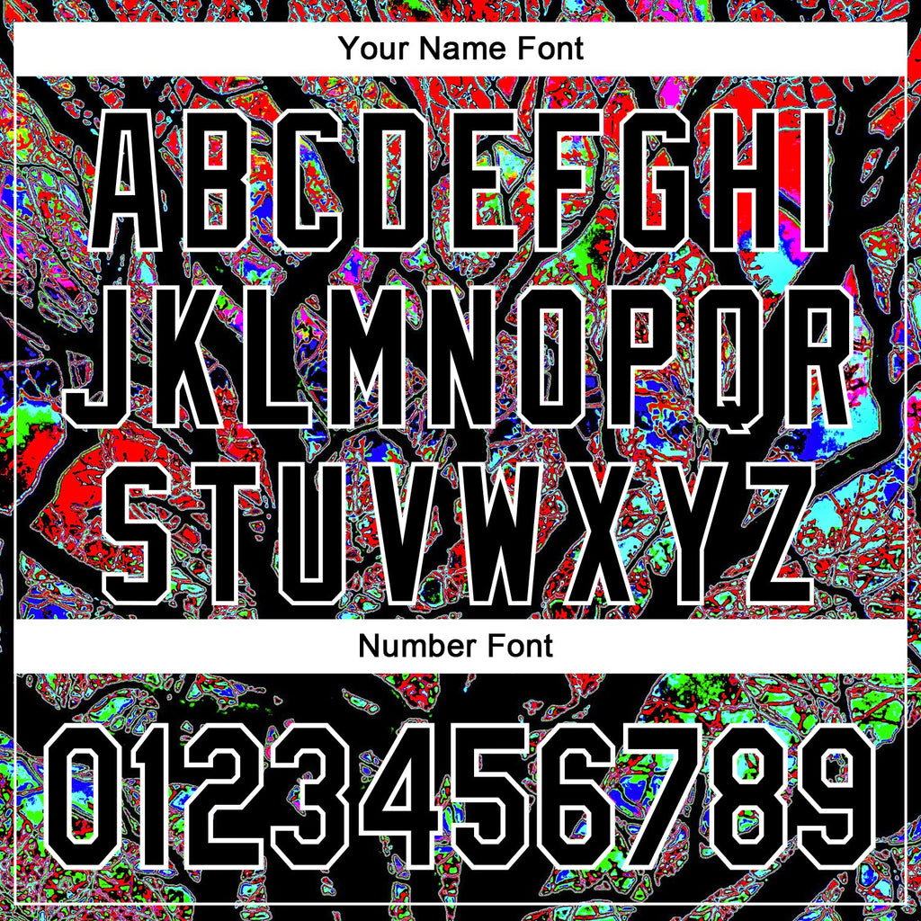 Custom Black White 3D Pattern Design Rave Psychedelic Tree Authentic Baseball Jersey