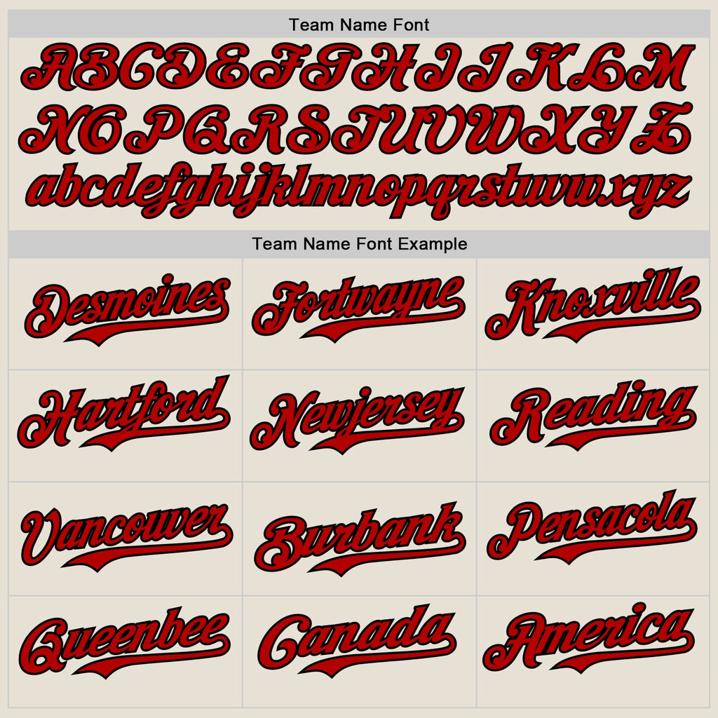 Custom Cream Red-Black 3D Cuba Santiago Cuban Flag Authentic Baseball Jersey