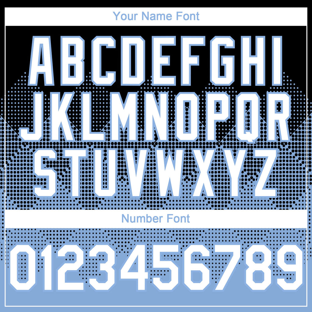 Custom Black White-Light Blue 3D Gradient Square Shape Authentic Baseball Jersey
