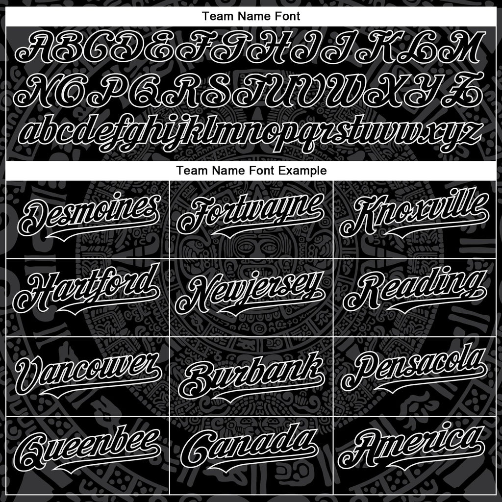 Custom Black Gray-White 3D Mexico Authentic Baseball Jersey
