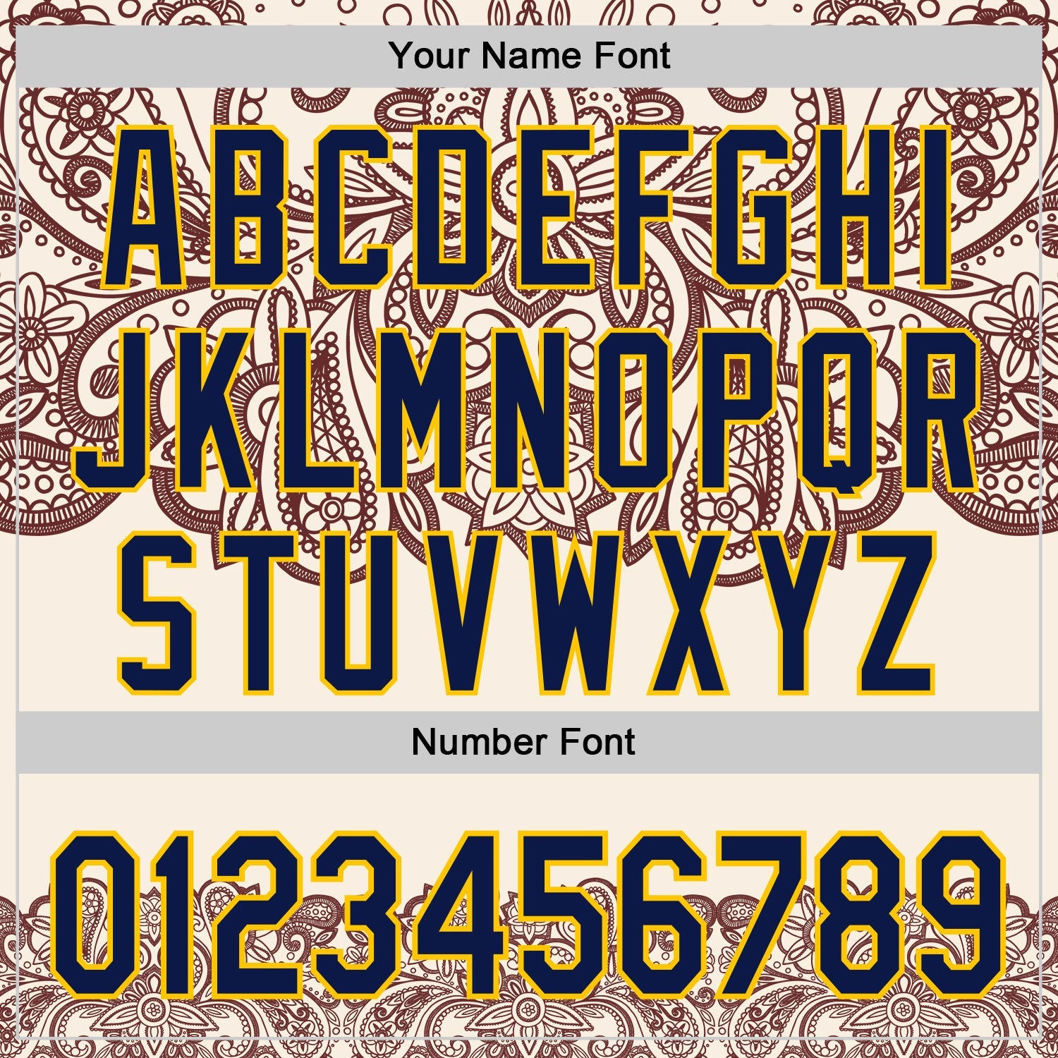 Custom Cream Navy Red-Yellow 3D Pattern Design Burner Costumes Paisley Bandana Authentic Baseball Jersey