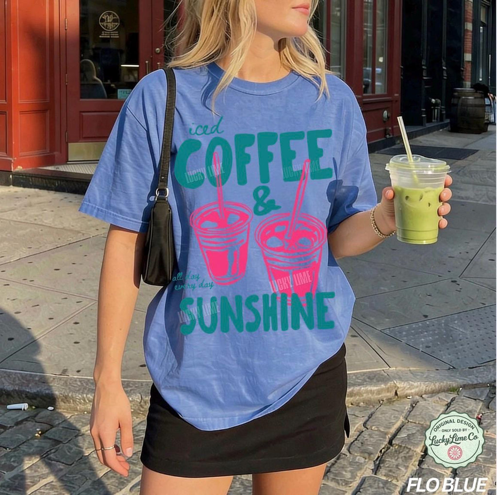 Iced Coffee Sunshine Iced Coffee Coffee Lover Summer Summer Coffee Comfort Colors (5)