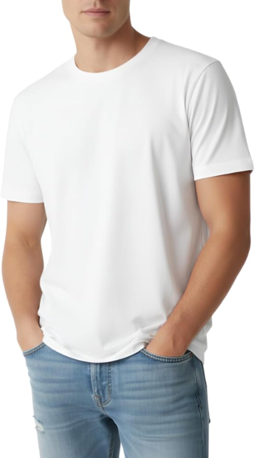 Men’s 100% Cotton T Shirts Premium Crew Neck, Regular Fit Tees for Men, Short Sleeve, Preshrunk Casual Basic Everyday T-Shirt