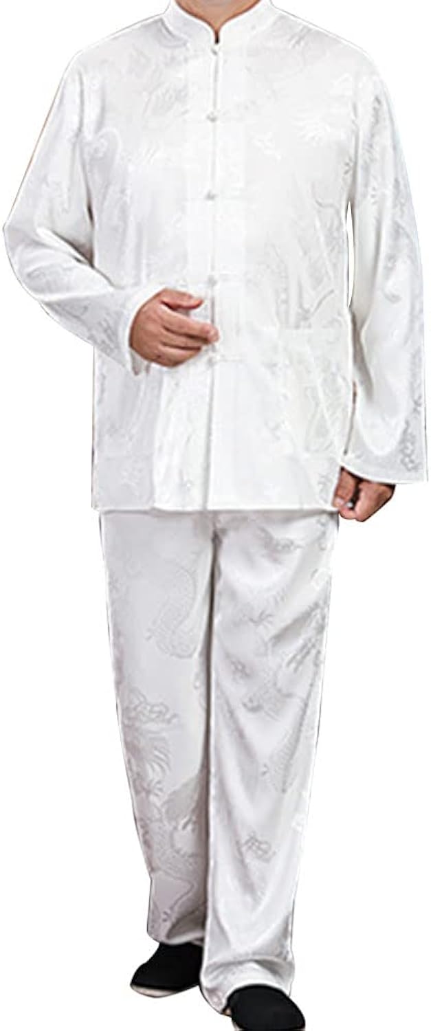 Kung Fu Uniform for Men Shirt Suit Chinese Traditional Tang Hanfu Martial Arts Wing Chun Tai Chi Training Cloth Pants