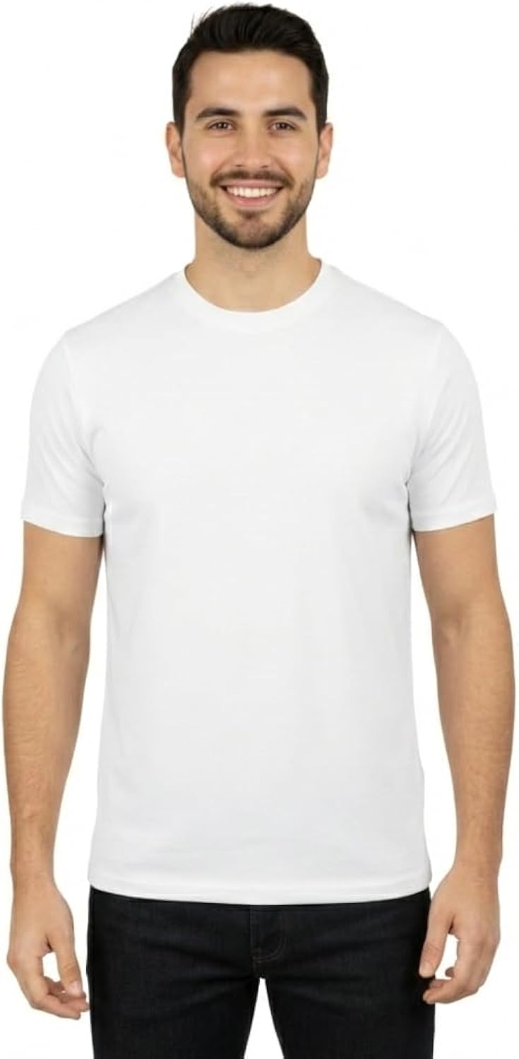 Men's Cotton T Shirt - Crew Neck Tee - Short Sleeve, Regular Fit - Ultrasoft Fabric for Comfort - Classic Wardrobe Essential