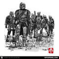 Seven Mandalorians Sumi-e – Best Seller