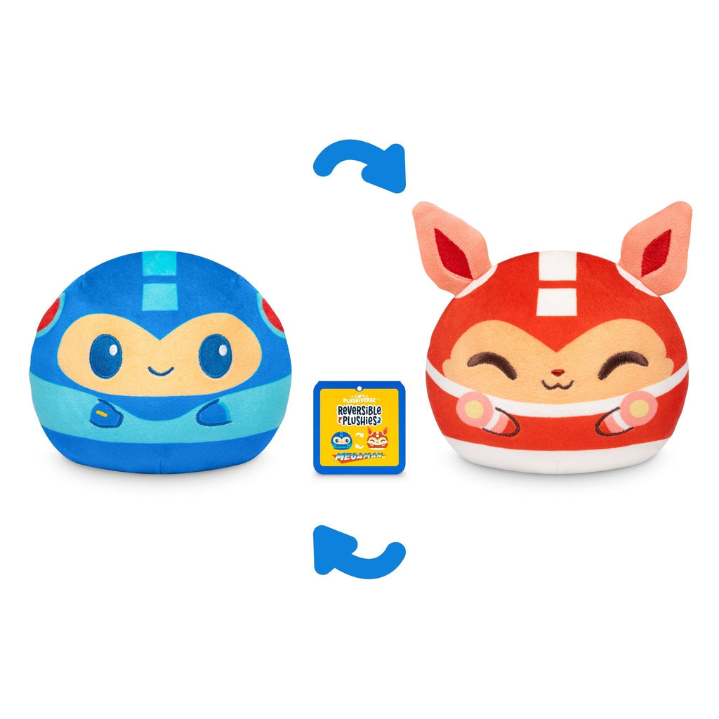 Plushiverse Mega Man and Rush 4" Reversible Plushie