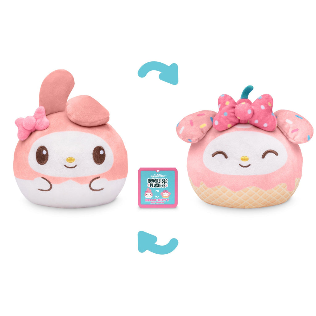 My Melody Ice Cream Cone 4” Reversible Plushie