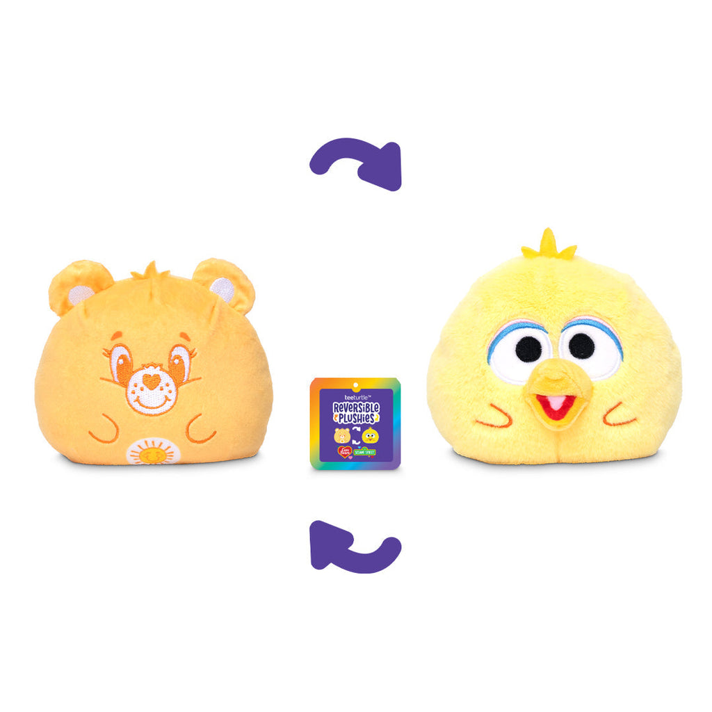 Funshine Bear & Big Bird 4" Reversible Plushie