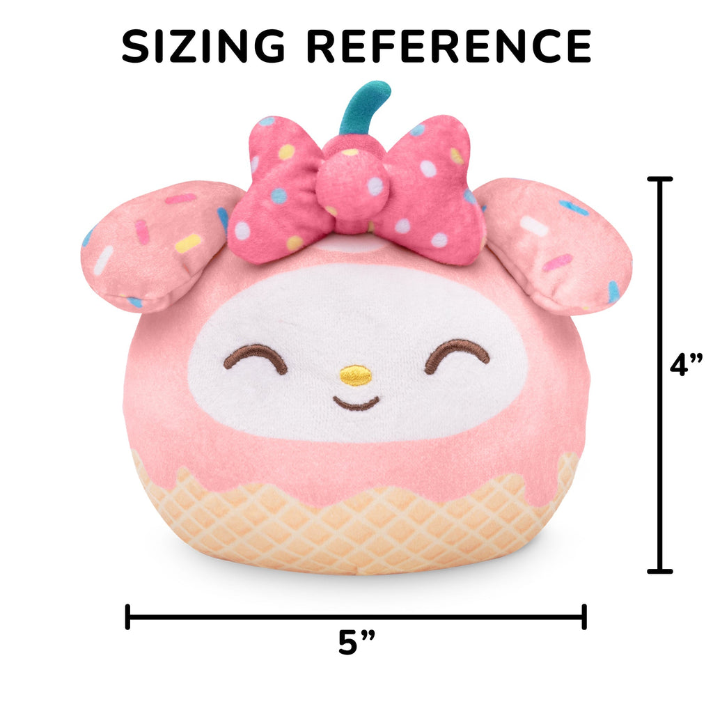 My Melody Ice Cream Cone 4” Reversible Plushie