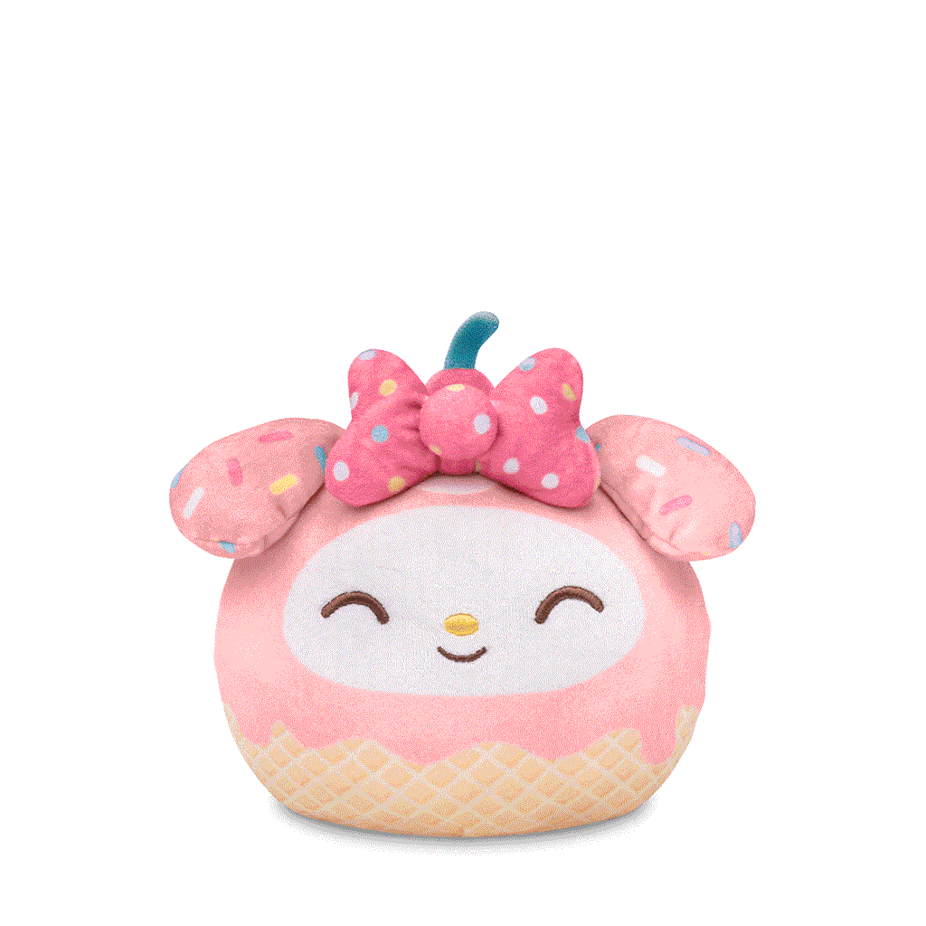 My Melody Ice Cream Cone 4” Reversible Plushie