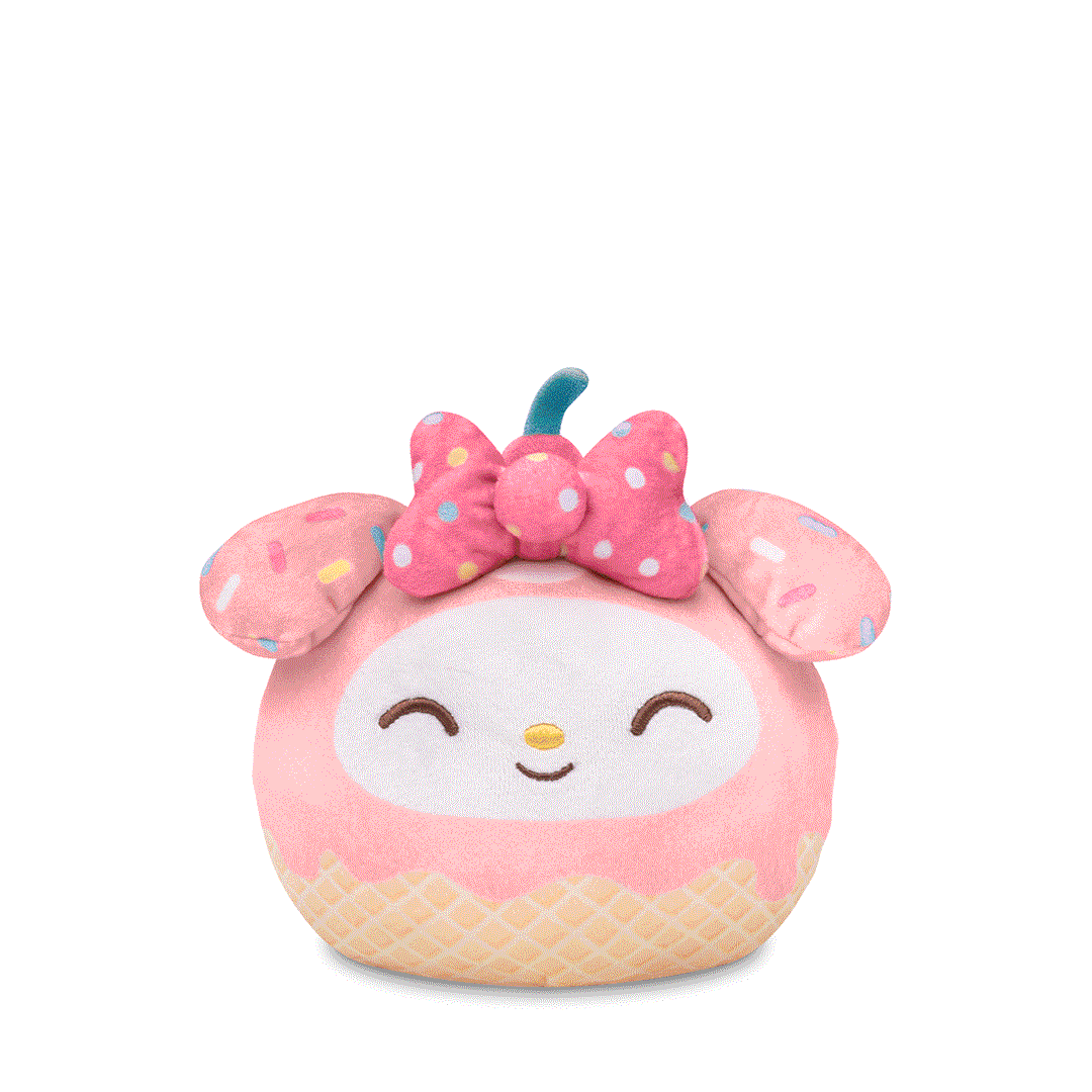 My Melody Ice Cream Cone 4” Reversible Plushie