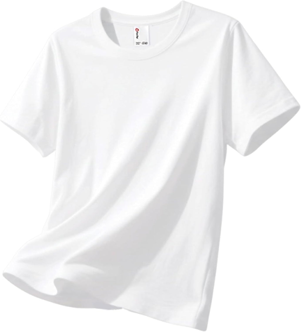 Girls Basic Plain T Shirts 5-16 Years Kids Cotton Summer Tops Crewneck Short Sleeve Tees