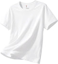 Girls Basic Plain T Shirts 5-16 Years Kids Cotton Summer Tops Crewneck Short Sleeve Tees