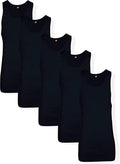 Men’s Tall 100% Cotton Ribbed Tank Tagless Undershirts, Multipack