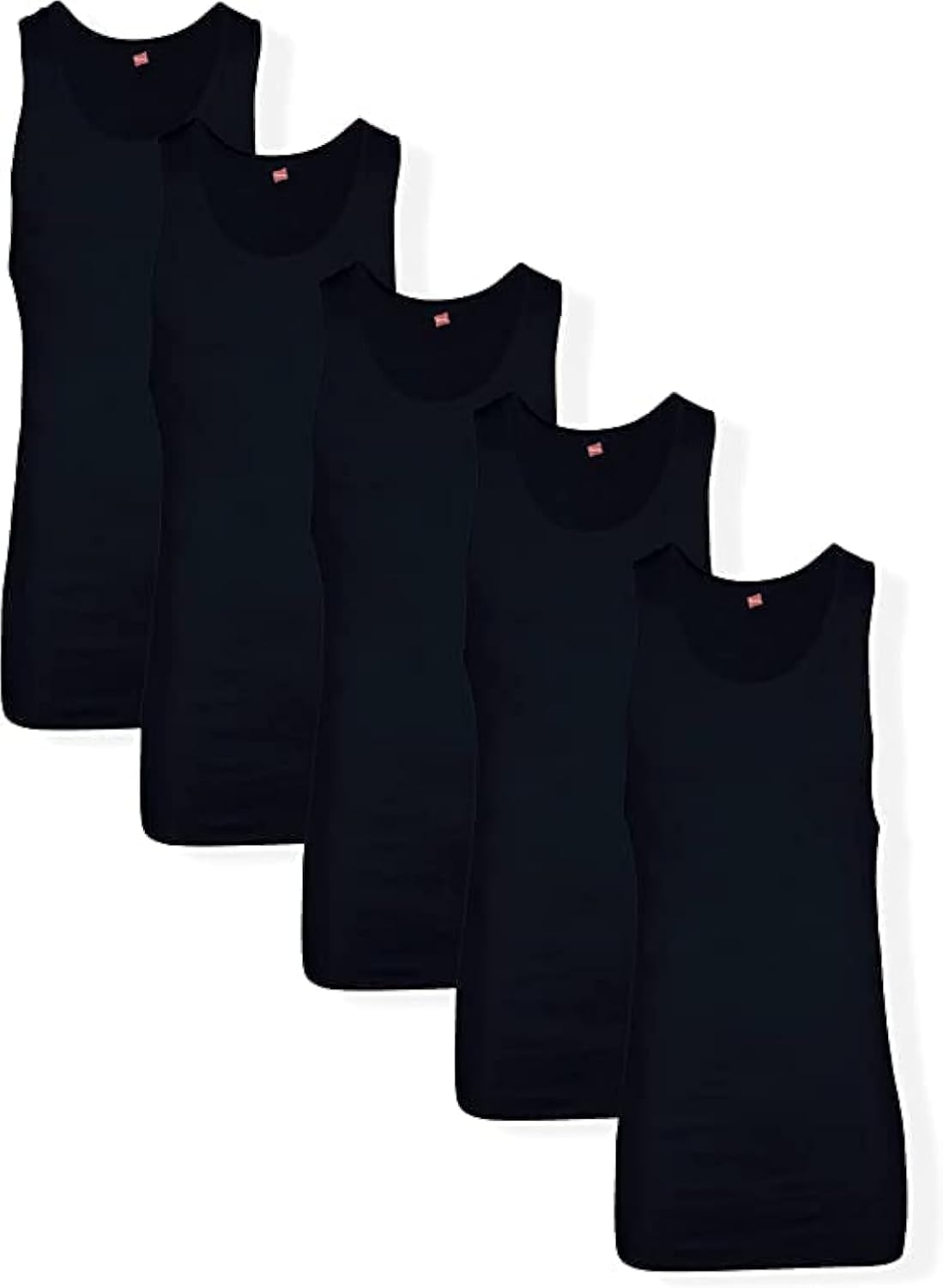 Men’s Tall 100% Cotton Ribbed Tank Tagless Undershirts, Multipack