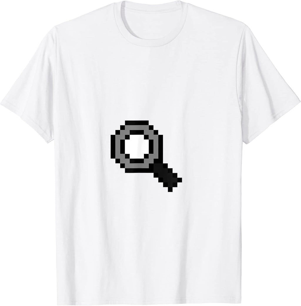 Pixel Art Magnifying Glass T-Shirt