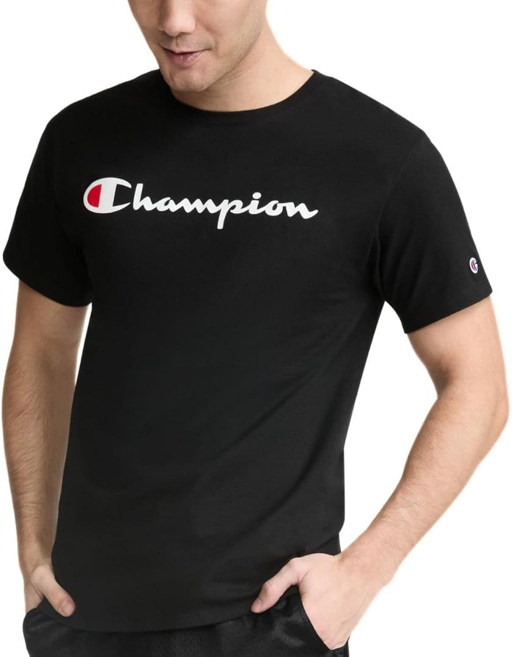 Men's Graphic Short Sleeve T-Shirt, Standard Fit, Classic Script Logo, Midweight 100% Cotton, Available in Regular and Big & Tall, Black, X-Large