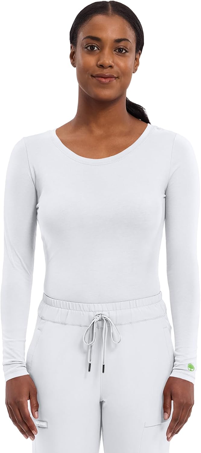 Women's Underscrub Soft Knit Melissa Longsleeve Scrub Tee with Breathable & Easy Care Fabric 5047