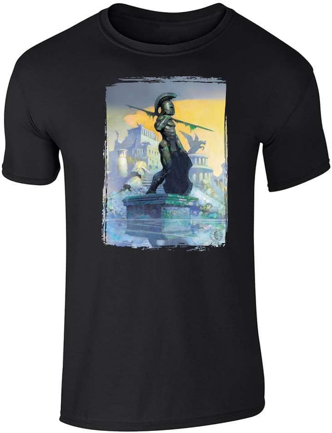 Atlantis by Frank Frazetta Art Graphic Tee T-Shirt for Men