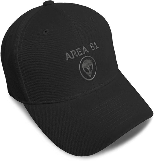 Baseball Caps for Men & Women Embroidered Area 51 Embroidery Ladies & Men Baseball Hats Acrylic