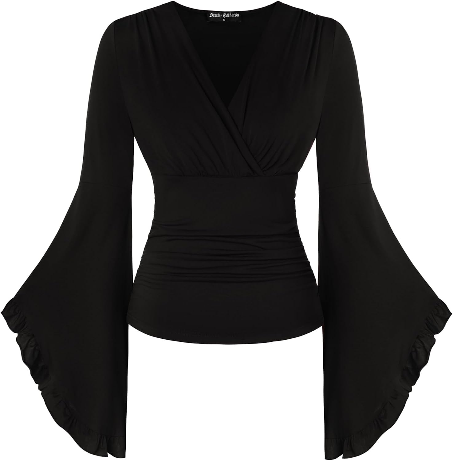 Bell Sleeve Tops for Women Renaissance Shirt Pirate Peasant Blouse