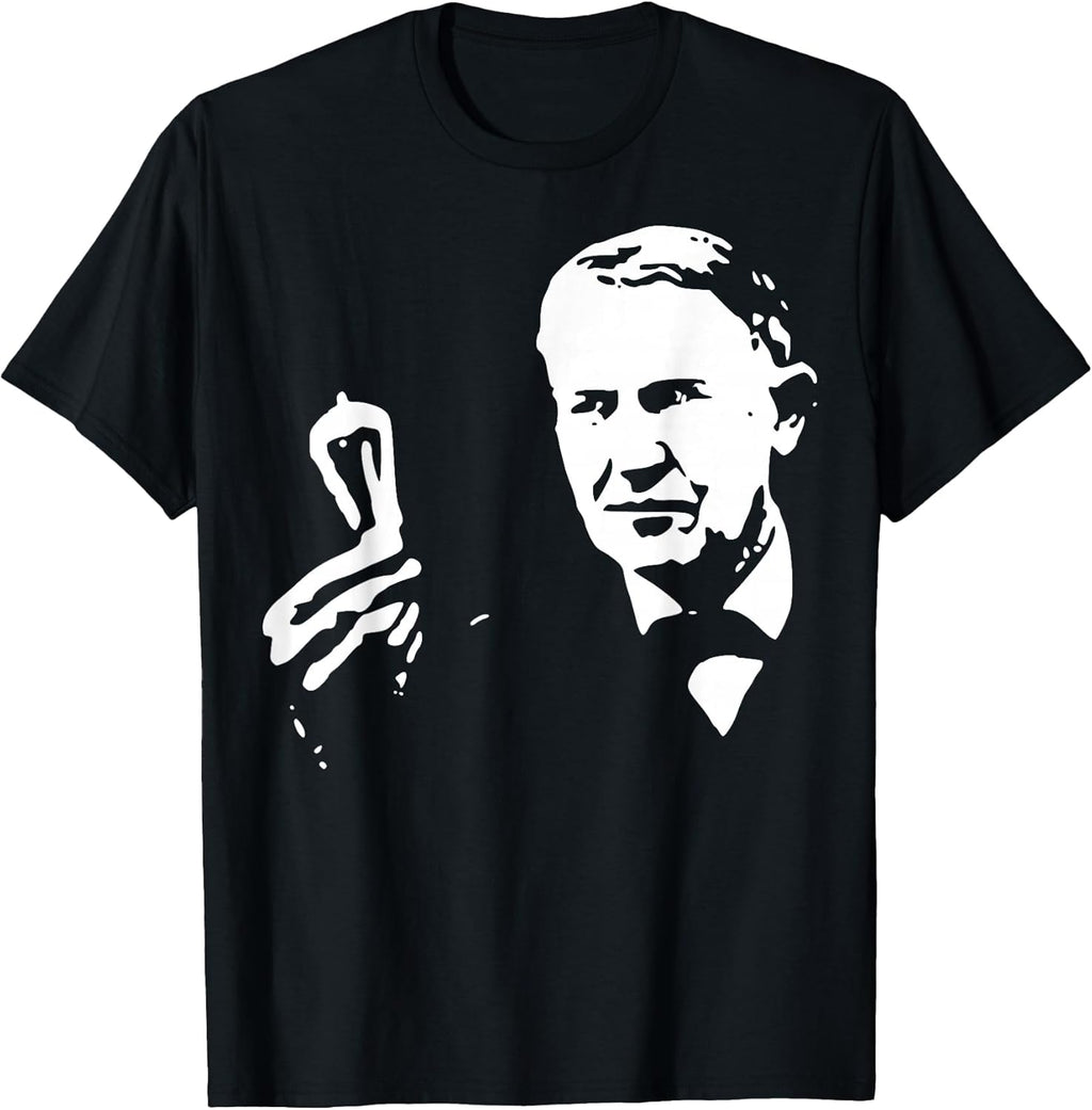 Thomas Edison Light Bulp Pop Art T-Shirt