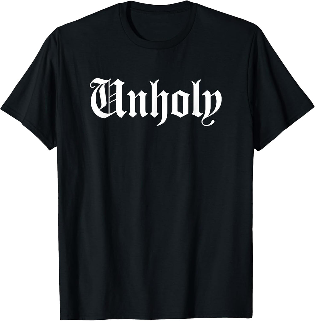 Black Unholy Goth Emo Punk Rock Gothic Grunge T-Shirt