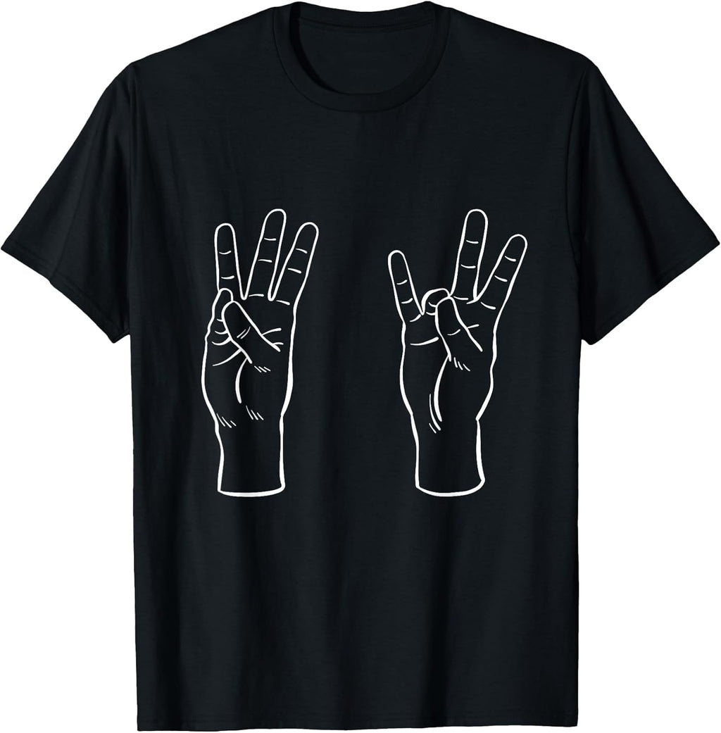 ASL Sign Language Funny 67 Meme Viral Hand Signs Slang T-Shirt