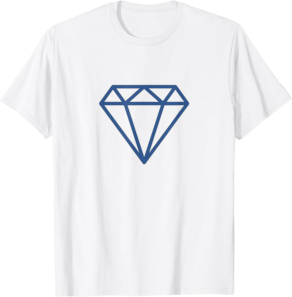 Diamond Shirts Mens Urban Denim Blue Jean Aesthetic T-Shirt