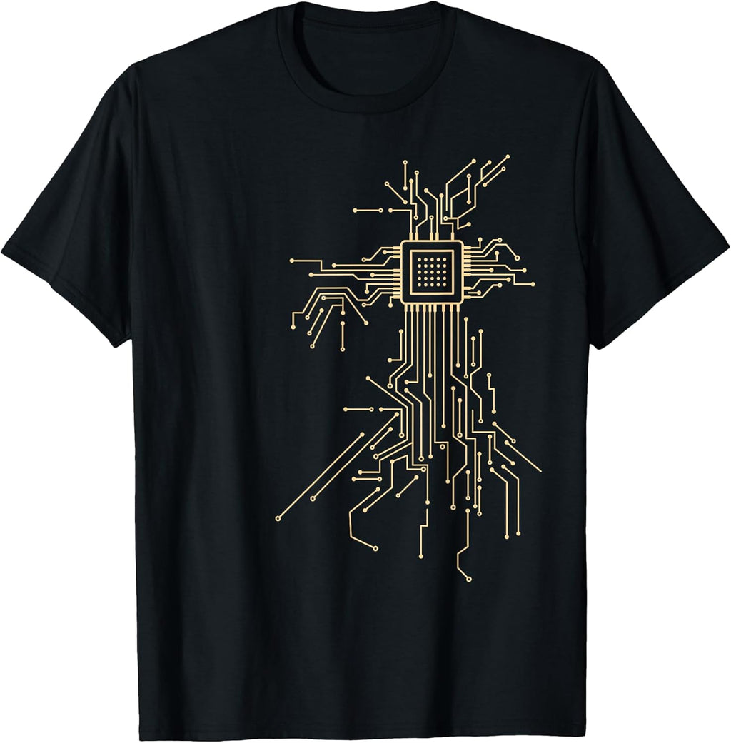 Processor Circuit Graphics Computer CPU Electronics IT Geek T-Shirt