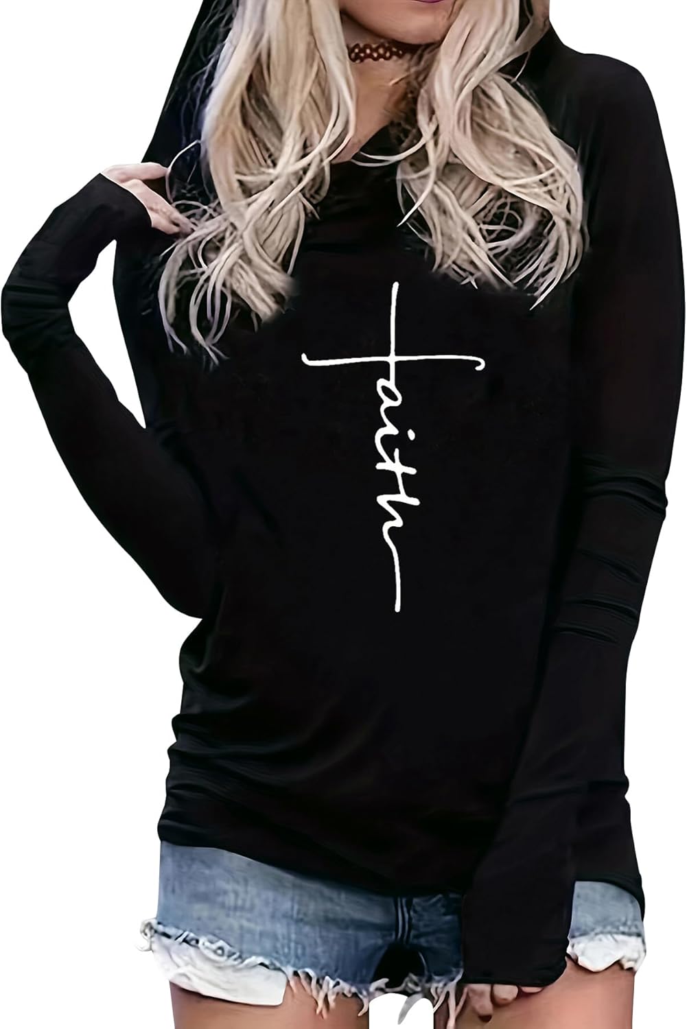 Live by The Sun Love by The Moon Hoodie Women's Sun and Moon Casual Long Sleeve Sweatshirt Round Neck Pullover Tops