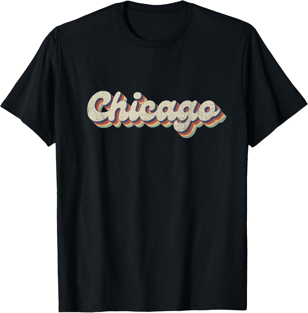 Retro Hippie 70s US Chicago Gift For Men & Women