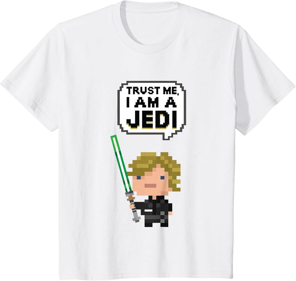 Luke Skywalker Trust Me I Am A Jedi Pixel Art Logo T-Shirt