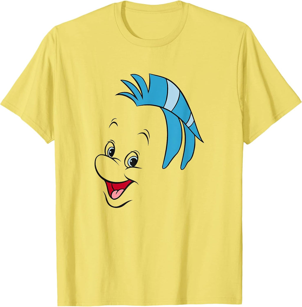 The Little Mermaid Flounder Big Face T-Shirt