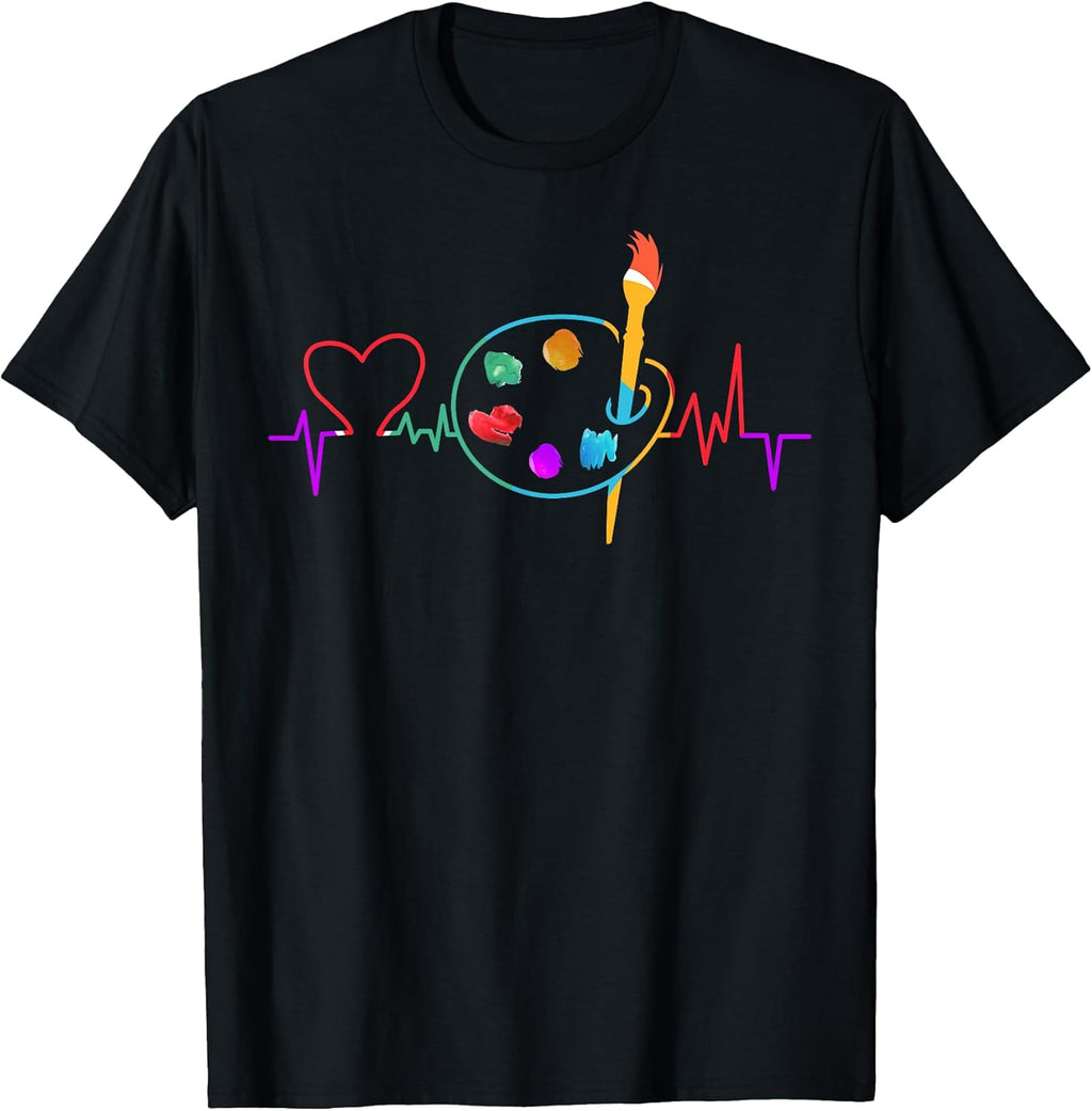 Funny Paint Palette Brush Artist Painter Gift Kids Men Women T-Shirt Small